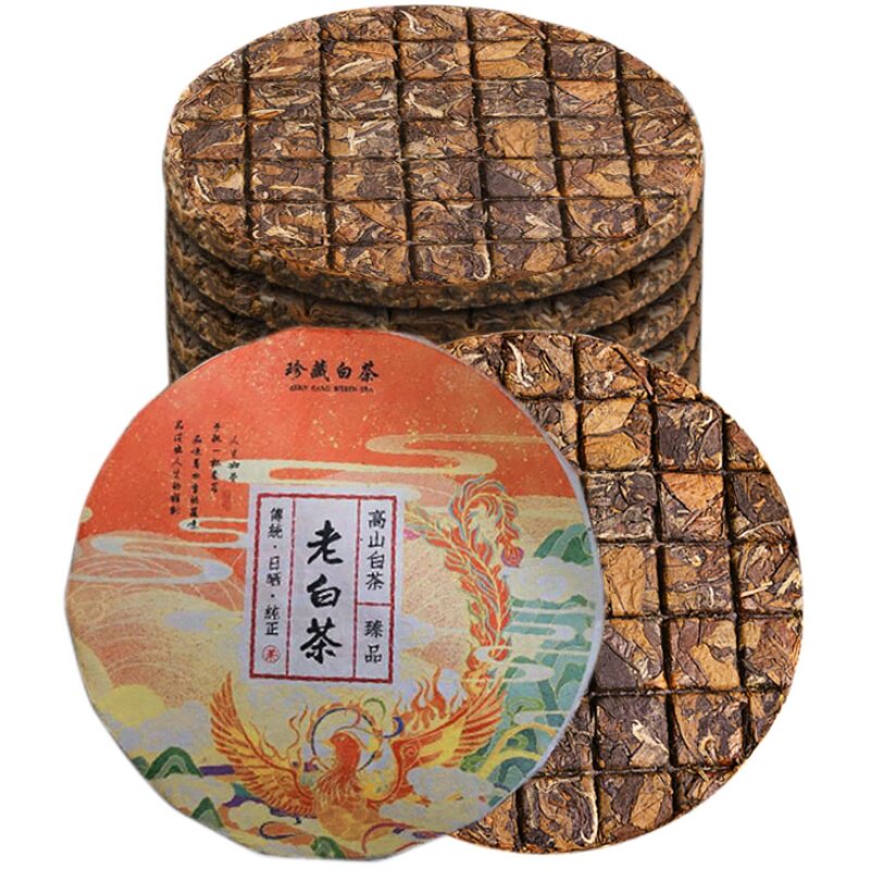 陈年老白茶寿眉7饼共1050克耐泡