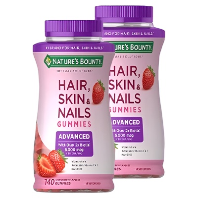 【自营】自然之宝升级款发肤甲软糖140粒*2维生素a维c生物素e护发