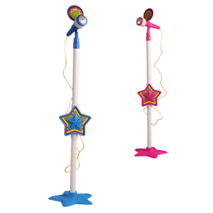 儿童麦克风扩音音乐话筒带支架仿真卡拉OK唱歌玩具幼儿园区角礼物