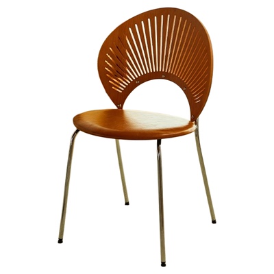 犇超中古实木贝壳椅家用餐桌椅子