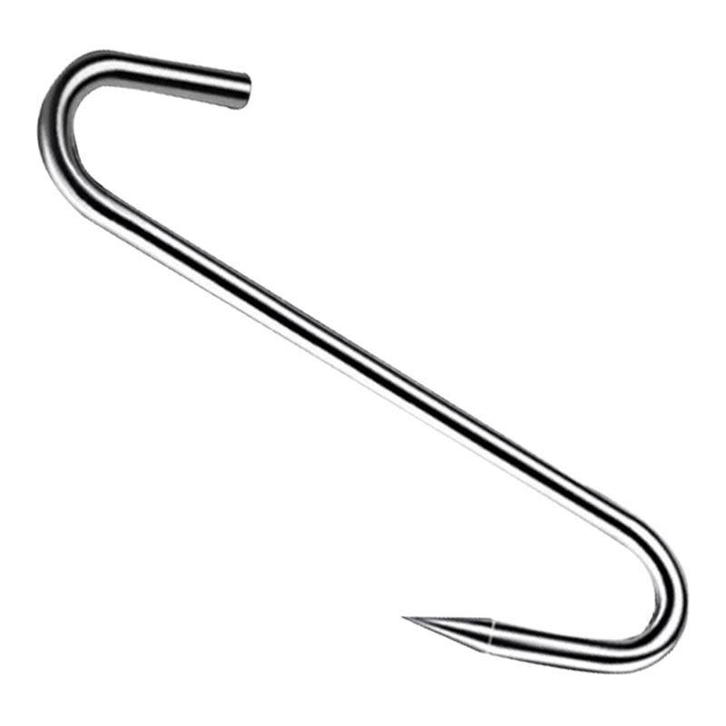 加粗不锈钢腊肉挂钩S型晒鱼香肠咸猪肉烤鸭S尖勾大号晾晒干货神器