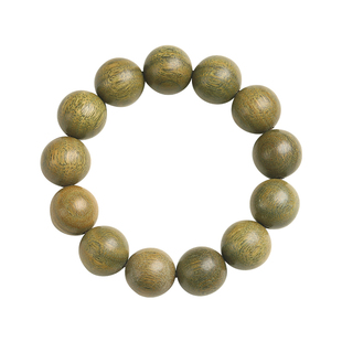 奶香绿檀手链男款念珠盘玩檀木手串沉香盘珠文玩静心佛珠木质盘串