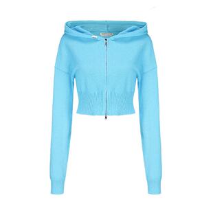 蒋依依明星同款 madeinnormal设计师LOOKNOW春夏毛巾拉链连帽卫衣