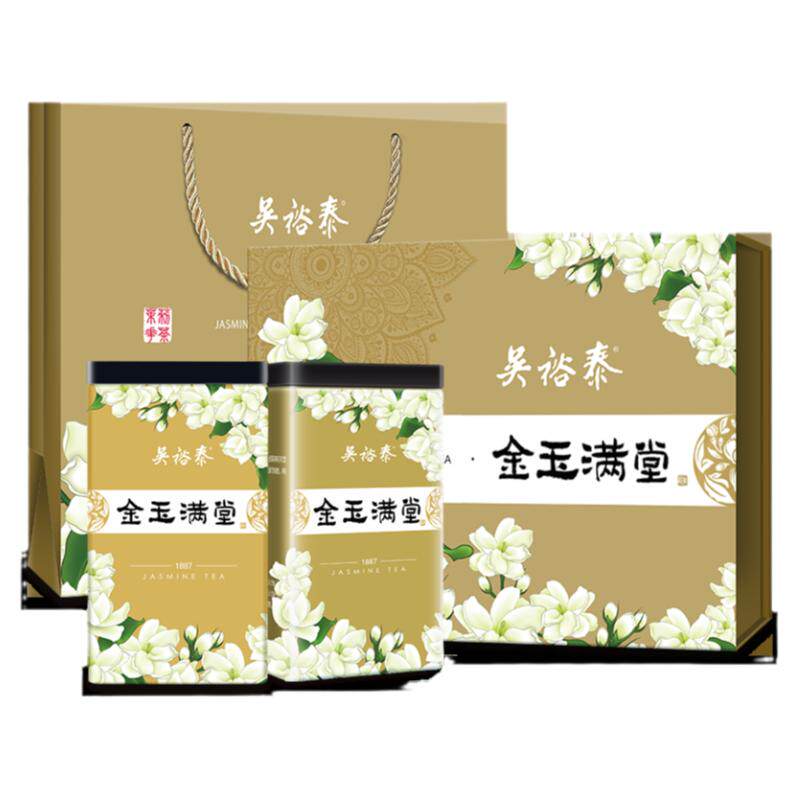 吴裕泰 茶叶 茉莉花茶 金玉满堂礼盒八窨360g/盒 茶礼 中华老字号