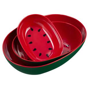 水果沙拉盘零食家用收纳糖果小吃盘前台干果瓜子加厚外贸三件套