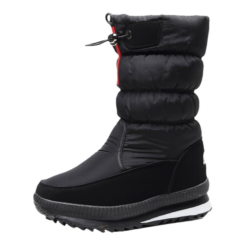 冬季新款女靴加绒保暖时尚潮靴学生棉靴东北雪地靴女平底防滑冬靴