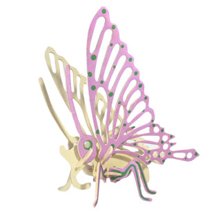 儿童3D立体拼装积木 木制益智恐龙玩具男孩女孩手工创意房子模型