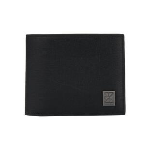 【父亲节礼物】CK Jeans26春夏男休闲老花字母标牛皮革多卡位钱包