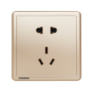 正品西门子致典日曜金色开关插座板五孔usb一开双控16a空调家用86
