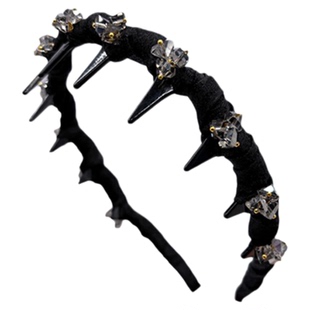 气质水钻带齿发箍女2026新款日常外戴高颅顶发卡头箍时尚头饰发饰