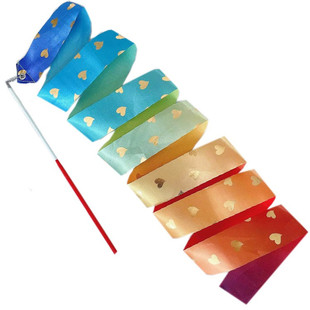 舞蹈彩带体育艺术体操彩带成人儿童幼儿专用飘带绸带学生演出道具