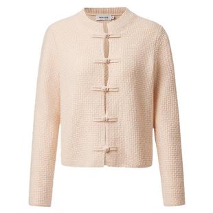 VGRASS维格娜丝秋冬新款轻国风盘扣绵羊毛女士针织衫开衫减龄温柔