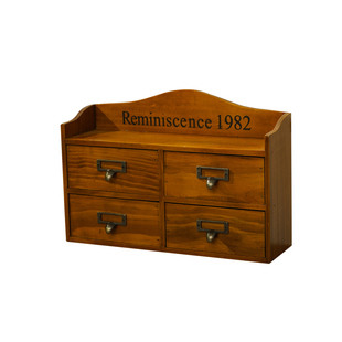 zakka实木桌上收纳柜 首饰整理抽屉归纳盒梳妆台学生化妆品置物架