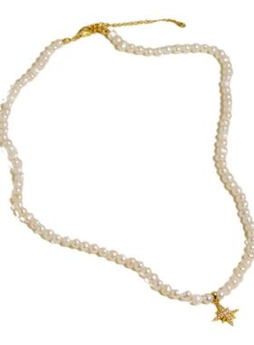 EOLO八芒珍珠项链女纯银