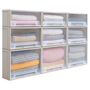 收纳箱抽屉式收纳盒衣柜神器衣服整理箱衣物储物箱家用塑料收纳柜