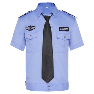 夏季保安短袖衬衣夹克薄衬衫男女2026保安工作服夏装制服纯棉透气