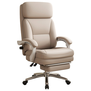 真皮老板椅舒适久坐人体工学椅可躺电脑椅家用办公室书房沙发椅子