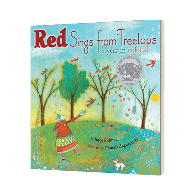 英文原版 Red Sings from Treetops 红色音符在树梢 多彩的四季 凯迪克奖绘本 英文版 进口英语原版书籍