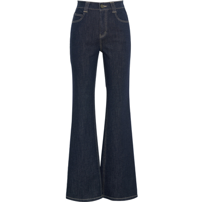 夏莫卡A4腰大长腿显瘦牛仔喇叭裤