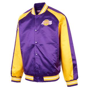 mitchell&ness夹克湖人队美式时尚防风保暖缎面棒球外套情侣MN