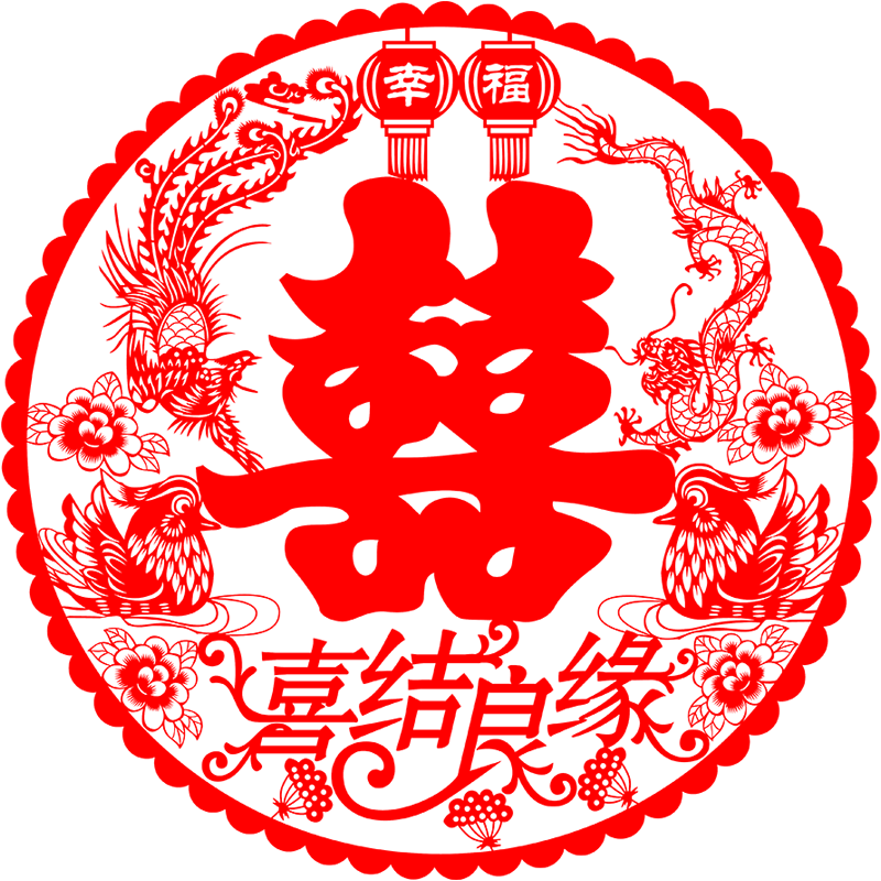 喜字窗花婚房装饰静电玻璃剪纸静电贴结婚婚车喜字贴纸婚庆玻璃贴