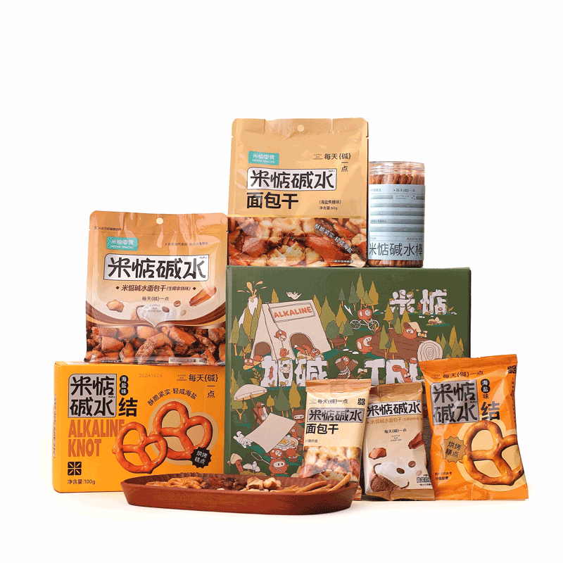 米惦碱水礼盒面包干烘焙麦香酥脆饼干早餐休闲中秋送礼健康零食