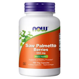 NOW诺奥锯棕榈浆果提取物saw palmetto胶囊男性腺尿健康550mg进口