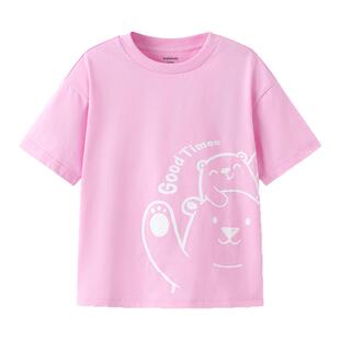 巴拉巴拉儿童短袖T恤男童速干上衣女童宽松短袖2025夏季新款童装5