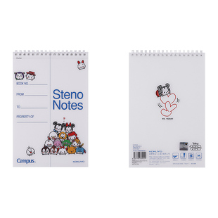 【迪士尼松松系列】日本kokuyo国誉双螺旋速记本小学生随身笔记本a5本子高颜值记事本不易硌手上翻线圈本