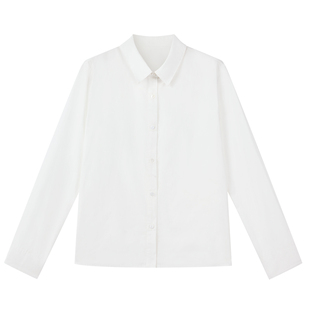 达佳诗白色衬衫女春秋新款职场通勤长袖衬衣女士面试西装气质内搭