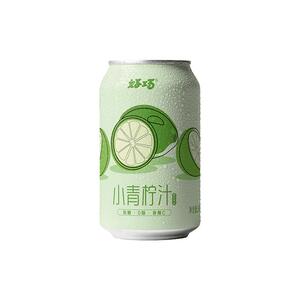 好巧饮品解渴饮料小青柠口味果汁苏打汽水330ml含nfc果汁0脂维C