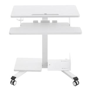 日本SANWA升降电脑桌站立式办公桌可旋转桌面家用移动书桌工作台