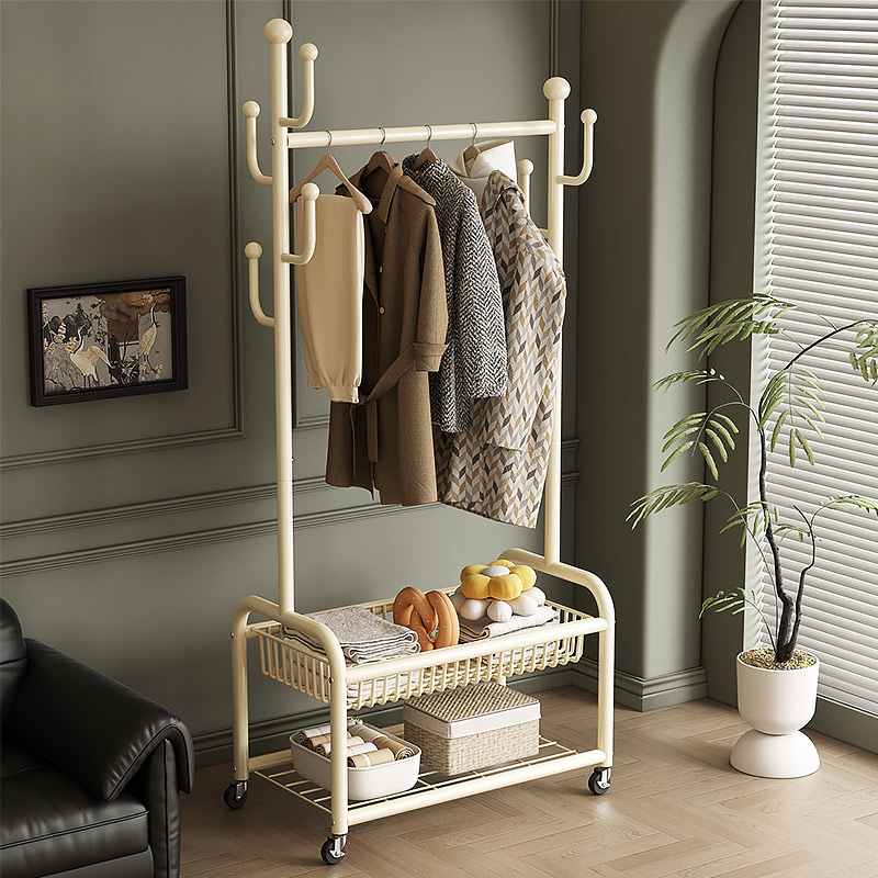 衣帽架落地卧室挂衣架可移动带轮家用室内宿舍小型晾衣架简易衣架