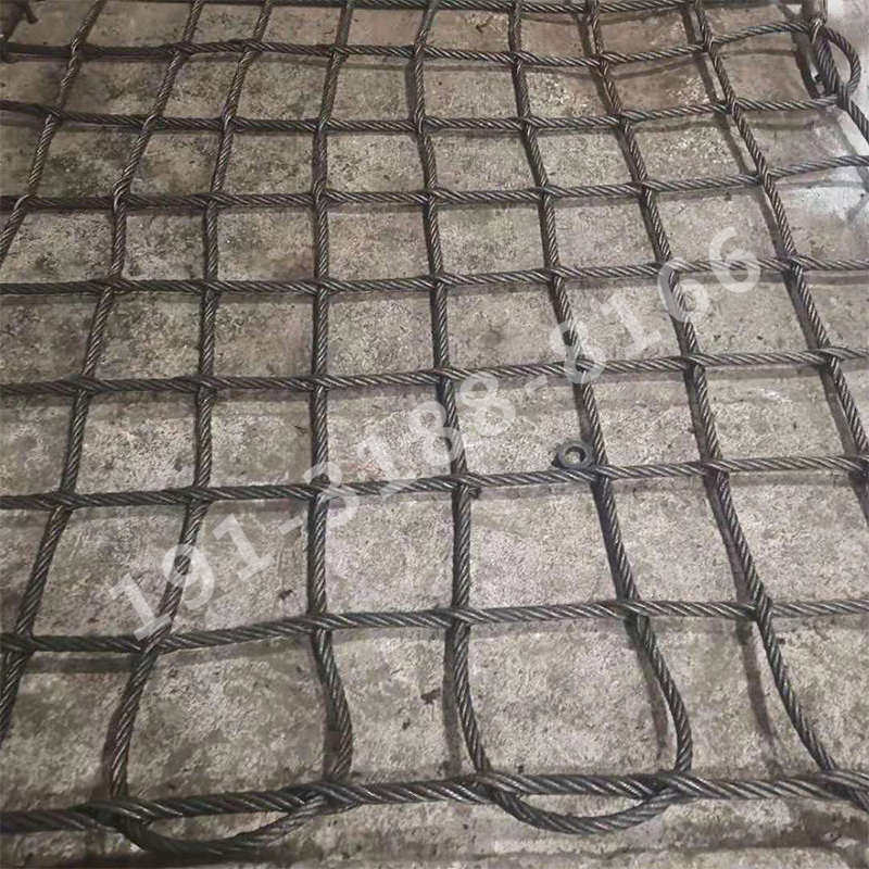 吊装钢丝绳网兜吊石头塔吊钢丝网片吊砖块石高承重12吨钢丝网兜