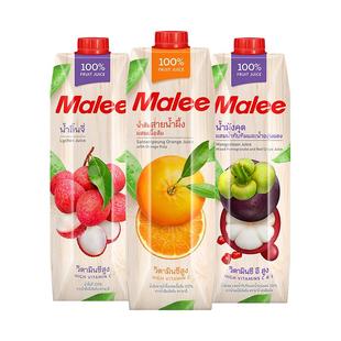 【自营】泰国Malee玛丽果汁1L橙汁苹果芒果桃汁饮料品混搭整箱批