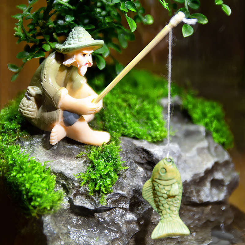 创意微景观办公室桌面绿植盆栽耐养免打理生态瓶可养鱼缸造景盆景