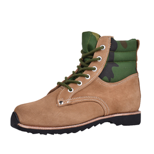 户外真皮跳伞靴男美式固特异沙漠靴厚底耐磨工装靴手工缝制马丁靴