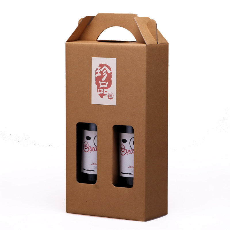 红酒盒礼品纸袋手提双瓶装