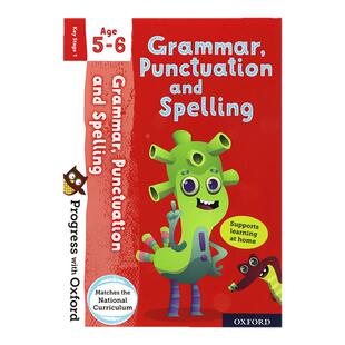 牛津绘本 5-6岁 语法标点和拼写 英文原版 PWO Grammar Punctuation and Spelling Age 5-6 牛津分级阅读系列教辅附贴纸
