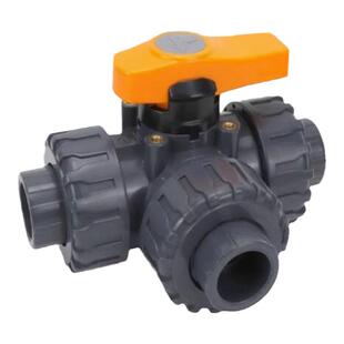 UPVC三通阀手动360度换向阀化工级PVC球阀塑料水管多功能分水阀门