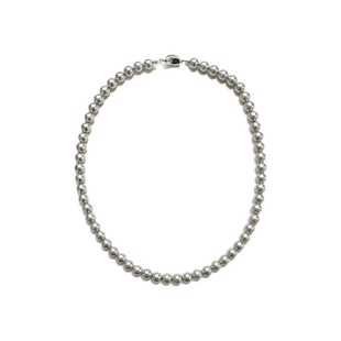 fever博主倪妮同款施家真多麻银灰色珍珠项链高级灰锁骨链女轻奢