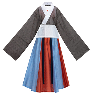 花朝记｜典藏｜复晋花月赋｜其四：玄｜晋制汉服单襦破裙交窬裙