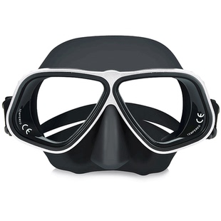 专业自由潜水镜男女钢化玻璃防雾防水高清潜水镜可配近视度数面镜