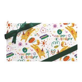 ISUKA一树家|顾得猫宁可爱卡通礼物包装纸大尺寸情人节新年儿童生日伴手礼盒礼袋高颜值花束丝带DIY包书皮纸