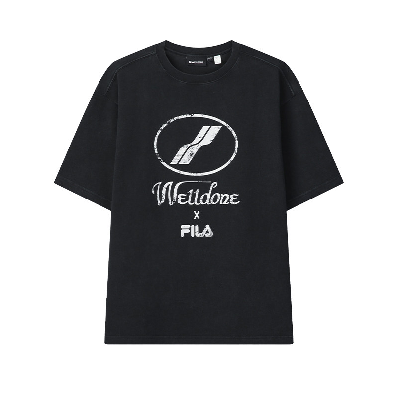 FILA x WE11DONE丨斐乐针织短袖26夏季新款情侣宽松休闲百搭T