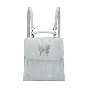 稻草人双肩包女式新款旅游轻便时尚设计书包时尚蝴蝶上课通勤背包