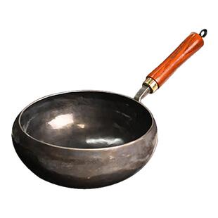 纯钛大肚锅章丘手工锻打钛锅老聂家官方旗舰家用无涂层不生锈炒锅