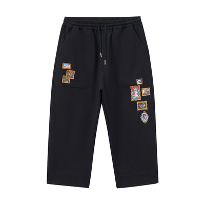 ONIARAI/鬼洗26春季泥棒蓝马年画框艺术宽版八分针织裤男 N540185