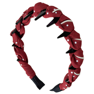 新年氛围感红色波点长齿发箍女新款高级感显脸小头箍发卡气质发饰