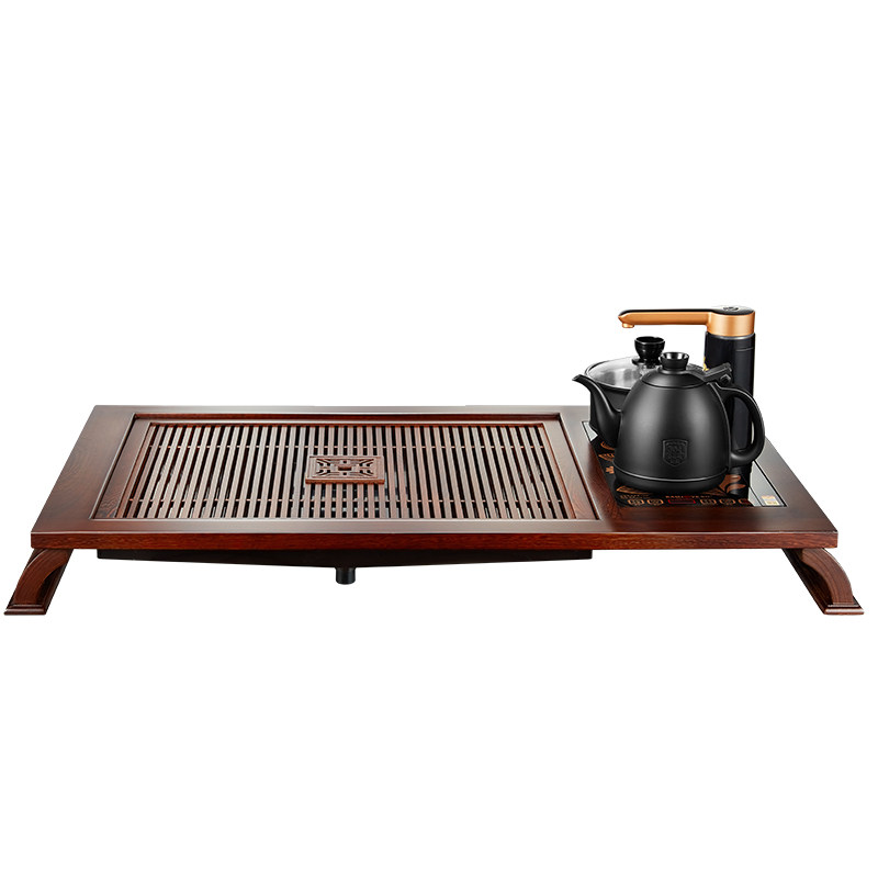 金灶一体式泡茶机鸡翅木实木精雕
